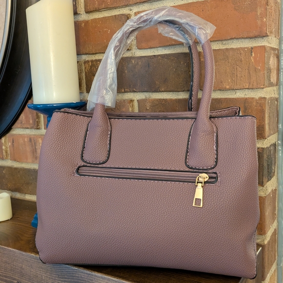 Nevenka Muted Plum Satchel/Crossbody w Charm NWOT - Picture 7 of 9